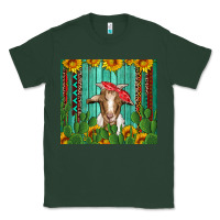 Sports Green goat with sunflower and cactus Classic Tee - Artiststas