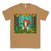 Toasted Coconut goat with sunflower and cactus Classic Tee - Artiststas