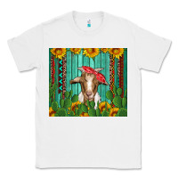 White goat with sunflower and cactus Classic Tee - Artiststas