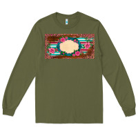 Army Green western pink flovers leopard serape   license plate template Long Sleeve Tee - BarkalooDesign