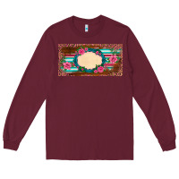 Burgundy western pink flovers leopard serape   license plate template Long Sleeve Tee - BarkalooDesign