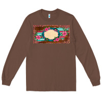 Chestnut western pink flovers leopard serape   license plate template Long Sleeve Tee - BarkalooDesign