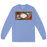 Colony Blue western pink flovers leopard serape   license plate template Long Sleeve Tee - BarkalooDesign