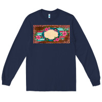Navy western pink flovers leopard serape   license plate template Long Sleeve Tee - BarkalooDesign