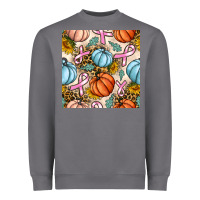 Storm breast cancer awareness with pumpkin and leopard seamless pattern Heavyweight Sweatshirt - BundleAndBundleShop