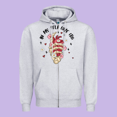 In My Self Love Era Zipper Hoodie Designed By Maliassmallbusiness