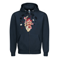 Navy in my self love era Zipper Hoodie - MaliasSmallBusiness