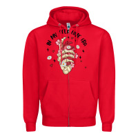 Red in my self love era Zipper Hoodie - MaliasSmallBusiness