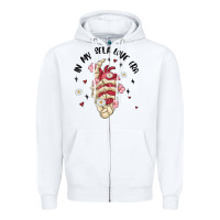 White in my self love era Zipper Hoodie - MaliasSmallBusiness
