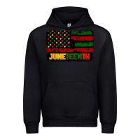 Black juneteenth american flag Urban Hoodie - CowGirlArtShop