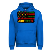 Cobalt juneteenth american flag Urban Hoodie - CowGirlArtShop