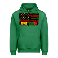 Emerald juneteenth american flag Urban Hoodie - CowGirlArtShop