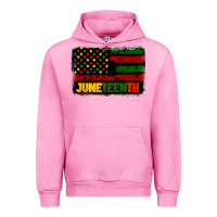 Fuchsia Pink juneteenth american flag Urban Hoodie - CowGirlArtShop
