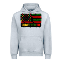 Heather Grey juneteenth american flag Urban Hoodie - CowGirlArtShop