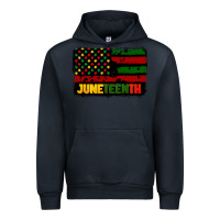 Navy juneteenth american flag Urban Hoodie - CowGirlArtShop