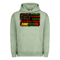 Pigment Oil Green juneteenth american flag Urban Hoodie - CowGirlArtShop
