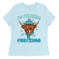 Baby Blue i'm freaking freezing Ladies Tee - MaliasSmallBusiness