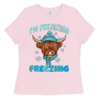 Bubblegum Pink i'm freaking freezing Ladies Tee - MaliasSmallBusiness