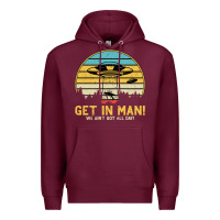Burgundy UFO Vintage Retro Alien Outerspace Spaceship Premium Hoodie - Bettercallsaul