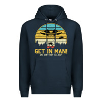 Navy UFO Vintage Retro Alien Outerspace Spaceship Premium Hoodie - Bettercallsaul