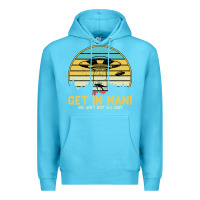 Ocean Blue UFO Vintage Retro Alien Outerspace Spaceship Premium Hoodie - Bettercallsaul