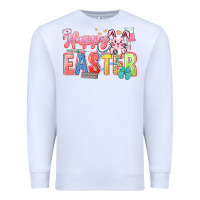 White Happy Easter Nurse Premium Sweatshirt - LillyAllenDesigns