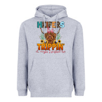 Heather Grey heifers be trippin' Heavyweight Hoodie - LillyAllenDesigns