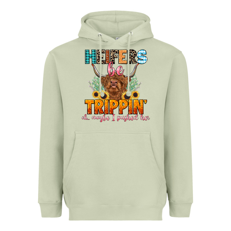 Heifers Be Trippin' Heavyweight Hoodie by LillyAllenDesigns | Teevron