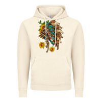 Vintage Artic indian headdress with pattern and sunflowers Vintage Hoodie - HRA Design Shop