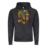 Vintage Black indian headdress with pattern and sunflowers Vintage Hoodie - HRA Design Shop