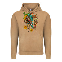 Vintage Camel indian headdress with pattern and sunflowers Vintage Hoodie - HRA Design Shop