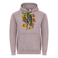 Vintage Zinc indian headdress with pattern and sunflowers Vintage Hoodie - HRA Design Shop