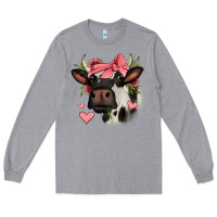 Heather Grey valentines day cow Long Sleeve Tee - Jasminsmagicworld