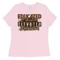 Bubblegum Pink educated motivated elevated melanated Ladies Tee - MaliasSmallBusiness