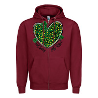Burgundy not lucky just blessed Zipper Hoodie - MaliasSmallBusiness