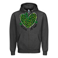 Charcoal Heather not lucky just blessed Zipper Hoodie - MaliasSmallBusiness