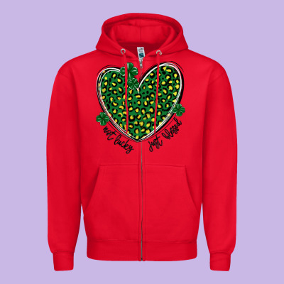Not Lucky Just Blessed Zipper Hoodie Designed By Maliassmallbusiness