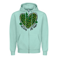 Seafoam not lucky just blessed Zipper Hoodie - MaliasSmallBusiness