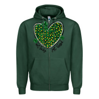 Sports Green not lucky just blessed Zipper Hoodie - MaliasSmallBusiness