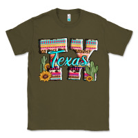 Army Green texas tx aztec cactus leopard Classic Tee - AdoDesignShop