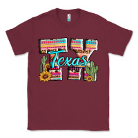 Burgundy texas tx aztec cactus leopard Classic Tee - AdoDesignShop