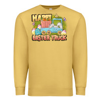 Antique Gold Happy Easter truck Premium Sweatshirt - LillyAllenDesigns