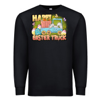 Black Happy Easter truck Premium Sweatshirt - LillyAllenDesigns