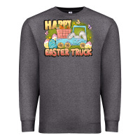 Charcoal Heather Happy Easter truck Premium Sweatshirt - LillyAllenDesigns