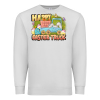 Dove Grey Happy Easter truck Premium Sweatshirt - LillyAllenDesigns