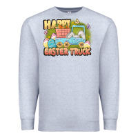 Heather Grey Happy Easter truck Premium Sweatshirt - LillyAllenDesigns