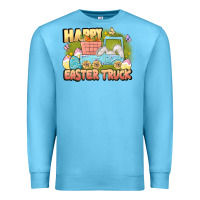 Ocean Blue Happy Easter truck Premium Sweatshirt - LillyAllenDesigns