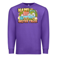 Purple Happy Easter truck Premium Sweatshirt - LillyAllenDesigns