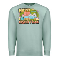 Seafoam Happy Easter truck Premium Sweatshirt - LillyAllenDesigns