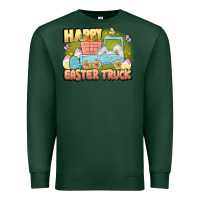 Sports Green Happy Easter truck Premium Sweatshirt - LillyAllenDesigns